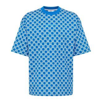Carlo Colucci Carlo Colucci, T-Shirts, male, Blue, Size: XL Mosaic T-Shirt