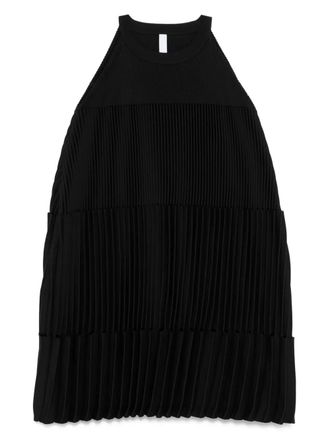 CFCL pleated side-pocket dress - women - Recycled Polyester - 1 - Black