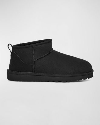 UGG Men & apos;s Classic Ultra Mini Leather Ankle Boots