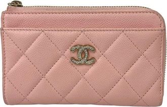 Chanel Pink Grained Calfskin Coin Purse/Coin Case (Pre-Owned)