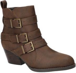 Bella Vita Bowie Buckle Strap Bootie - Multiple Widths Available in Brown at Nordstrom Rack, Size 9.5