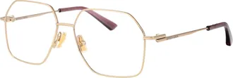 Bottega Veneta BV1332O Square Metal Eyeglasses - Gold