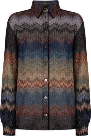 Missoni Camicia con motivo chevron - Marrone