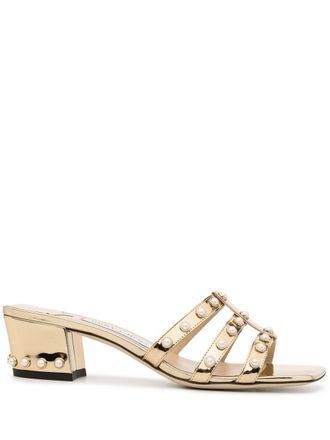 Jimmy Choo London Hazal 85mm heeled sandals - Gold