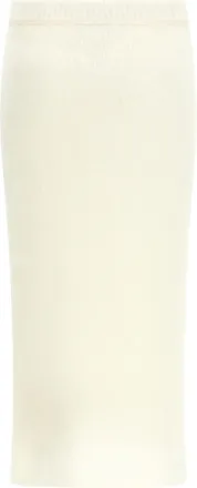 Alessandra Rich Carded Mohair Knit Skirt - Cream