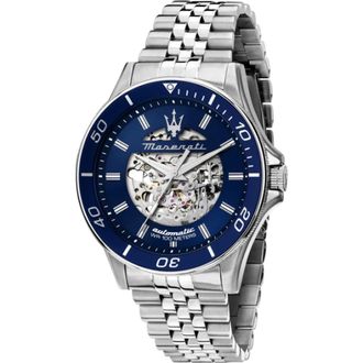 Maserati Sfida Automatisch Skelet Horloge - Dames - Horloges - Blauw - ONE Size - Accessoires