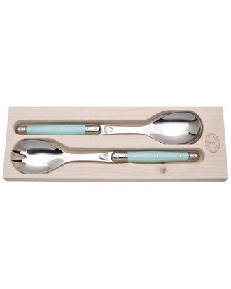 Jean Dubost Laguiole Blue 2Pc Salad Server Set