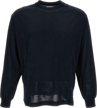 Kaptain Sunshine Silk Long Sleeve Crewneck T-Shirt with Boxy Fit