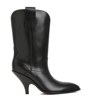 Bally Schoenen, Dames, Zwart, 38 EU, Zwarte Leren Puntige Neus Laarzen