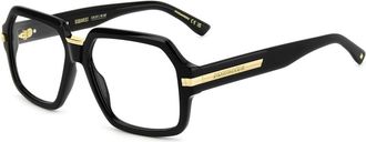 Dsquared2 Mode Bril Zwarte Frame - Heren - Brillen - Zwart - 56 MM - Accessoires