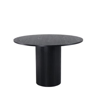 Meubles et Design Mesa de comedor redonda de madera para 4 personas - Negro