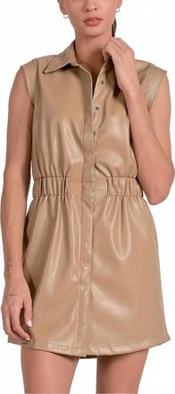 Elan Keep Waiting Dress In Macchiato