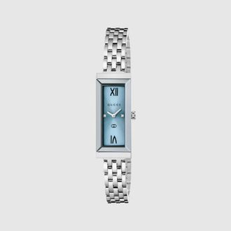 Gucci G-Frame Watch, 14x34mm, Steel, Steel