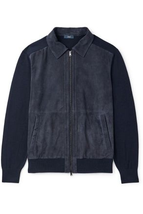 Herno Suede-Panelled Cotton Jacket