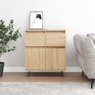 vidaXL Aparador De Madera Contrachapada Roble Sonoma 60x35x70 Cm Vidaxl