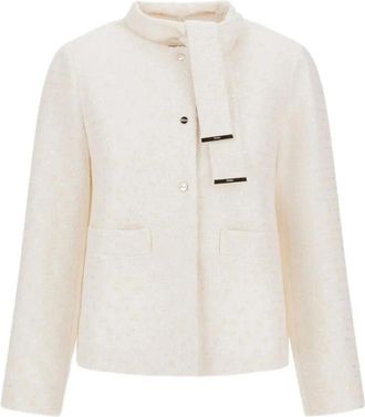 Herno Jas in 3D-tweed - Dames - Blazers - Wit - M - Tweed - Jassen