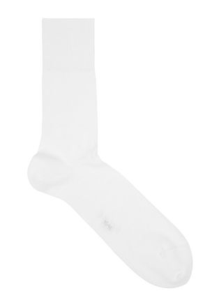 Falke Tiago Stretch-cotton Socks - White - 8.5 9.5 (IT43-44)