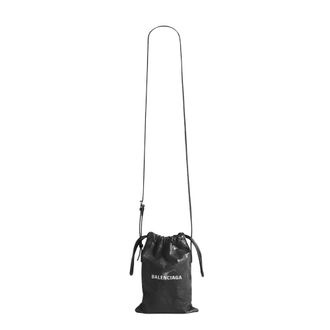 Balenciaga Shopper Phone Holder - Heren - Schoudertassen - Zwart - ONE Size - Leer - Tassen