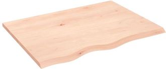 vidaXL Vidaxl - Estante de pared madera maciza de roble sin tratar 80x60x2 cm