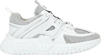 Philipp Plein Runner Stones - unisex - Sneakers - Wit - 46 EU - Leer - Schoenen