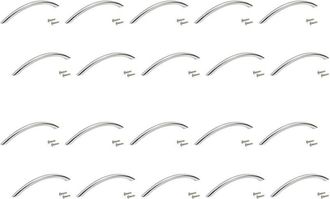 Emuca Lote De 20 Tiradores Para Mueble Utiel, L228mm, Intereje 192mm, Acero, N&iacute;quel Satinado - Emuca