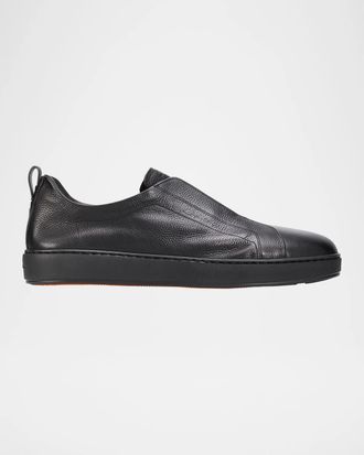 Santoni Men & apos;s Victory Deerskin Slip-On Sneakers