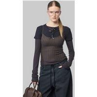 Acne Studios Layered Jersey Shirt with Bow