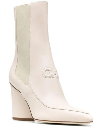 Ferragamo Gancini Leather Bootie