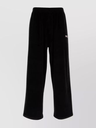 Balenciaga wide-leg cotton velvet trousers