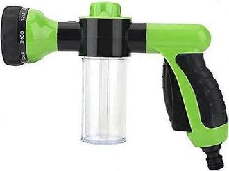 2B Dww Green Water Gun, Foam Sprayer For Garden Hose, 8 High-pressure Nozzles, Soap Sprayer With Soap Canister For Washing Cars And Bathing Pets