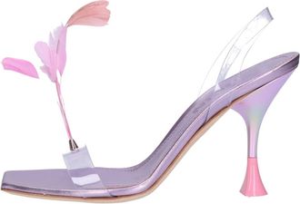 3Juin Sandalen Lila - Dames - Sandalen met hakken - Paars - 38 EU - Schoenen
