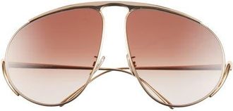 Loewe Signature Pilot Sunglasses in Shiny Endura Gold /Gradient at Nordstrom