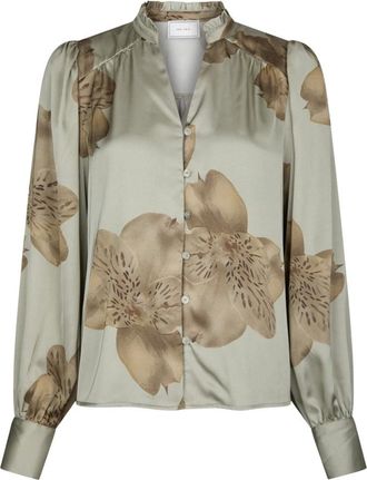 Neo Noir Dames, Blouses & Shirts, Groen, Maat: XL