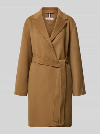 Tommy Hilfiger Regular Fit Mantel aus Woll-Mix in Beige, Gr&ouml;&szlig;e 40