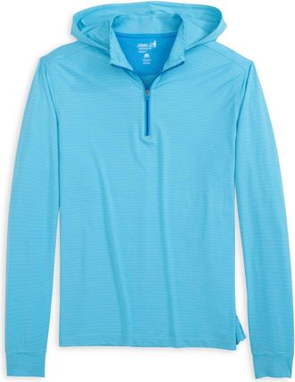 Johnnie-O Mens Hybrid Hoodie In Majorca/tarpon