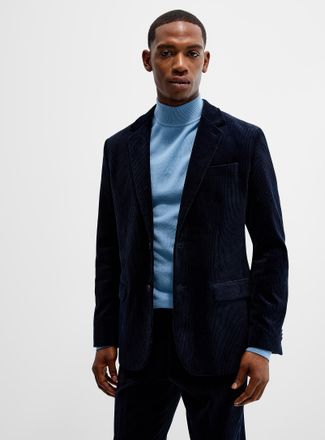Le 31 Mens Organic cotton corduroy suit jacket London fit - Semi-slim