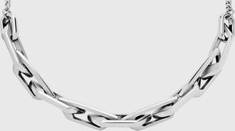 Diesel Stainless Steel Chain Necklace - Necklaces - Unisex - Silver