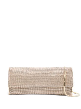 Benedetta Bruzziches Kate embellished chain clutch bag - Neutrals