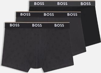 HUGO BOSS Mens 3 Pack of Power Design Trunks - Multi - Size: 32/30/31