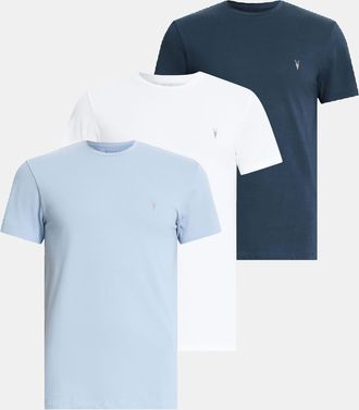 AllSaints Cotton Tonic Crew Ramskull T-Shirts 3 Pack, Size: XS