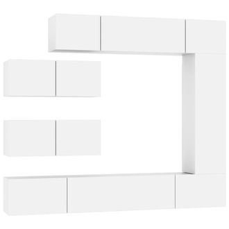 Berkfield Home 7 Piece TV Cabinet Set White Engineered Wood