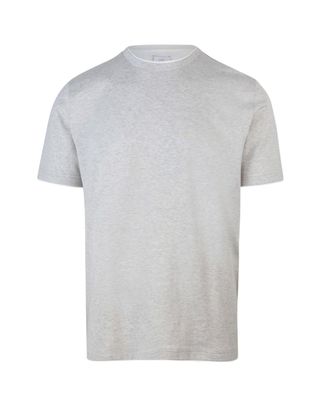 Eleventy Light Grey Cotton Crew Neck T-Shirt
