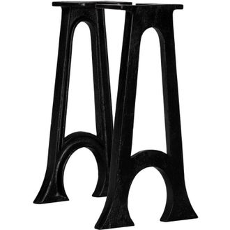 vidaXL Bench Legs 2 pcs with Arched Base A-Frame Cast Iron Vidaxl