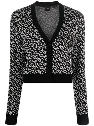 Pinko Cardigan con effetto jacquard - Nero
