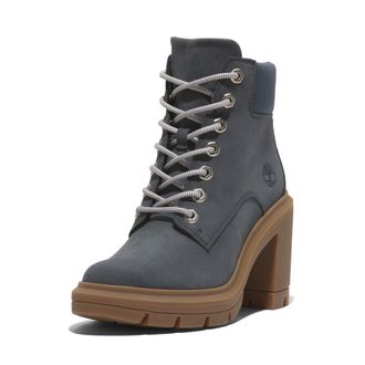 Timberland Schn&uuml;rstiefelette TIMBERLAND ALLINGTON HEIGHTSMID LACE UP BOOT, Damen, Gr. 41,5, blau (dunkelblau nubuck), Leder, Schuhe Schn&uuml;rstiefelette, Winterschu