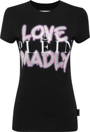Philipp Plein T-Shirt Pure with Crystals - Dames - T-shirts - Zwart - S - Katoen - Tops