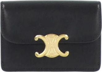 Celine Pre-owned Wallets, female, Black, Size: ONE SIZE Pre-owned Leather Wallet