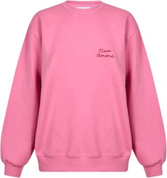Giada Benincasa Sweatshirts, female, Pink, Size: S Hello Love Sweatshirt