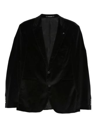 Tagliatore button textured jacket - Black