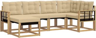 vidaXL Conjunto De Sof&aacute;s De Exterior 6 Uds. Y Beige Vidaxl
